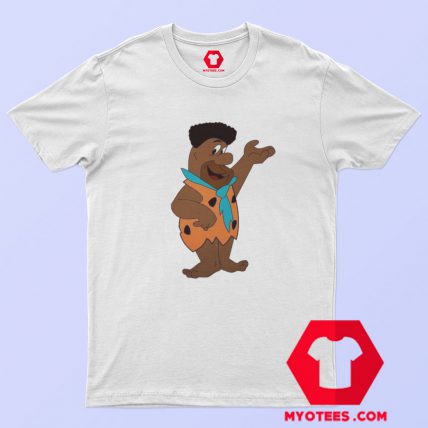 Cool Black Fred Flinstone Parody Graphic T Shirt