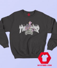 Peppa Pig Gangster X Thrasher Parody Sweatshirt