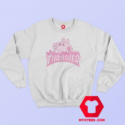 Peppa Pig X Thrasher Sweatshirt Parody