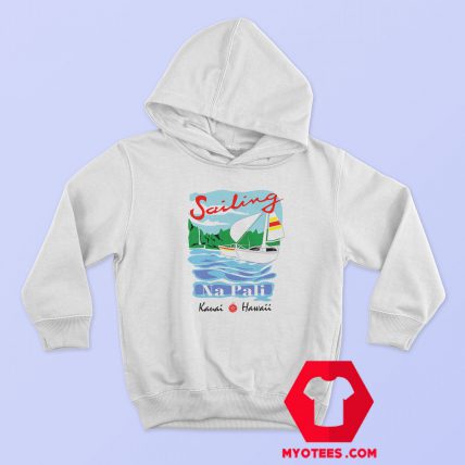 Sailing Na Pali Hawaii Graphic Hoodie