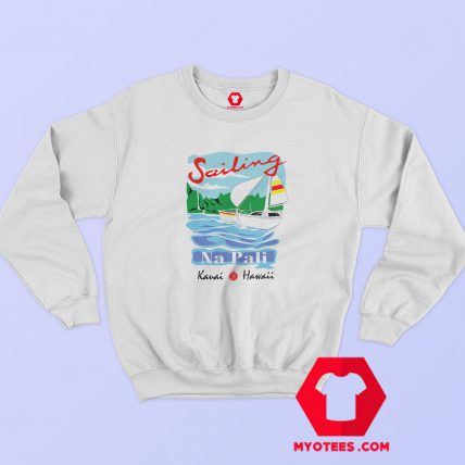 Sailing Na Pali Hawaii Graphic Sweatshirt