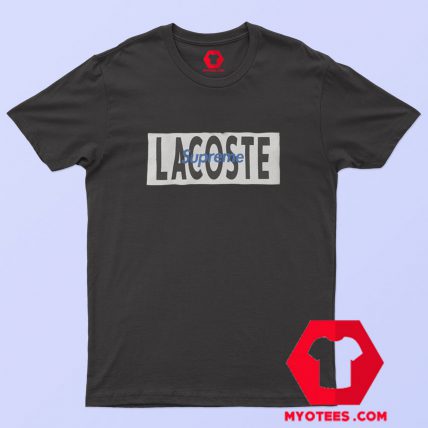 Supreme LACOSTE Logo Panel Unisex T Shirt