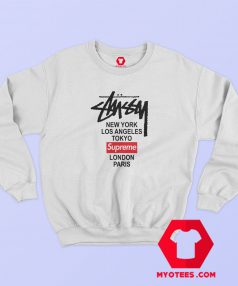 Supreme x Stussy Collab Graphic Sweatshirt