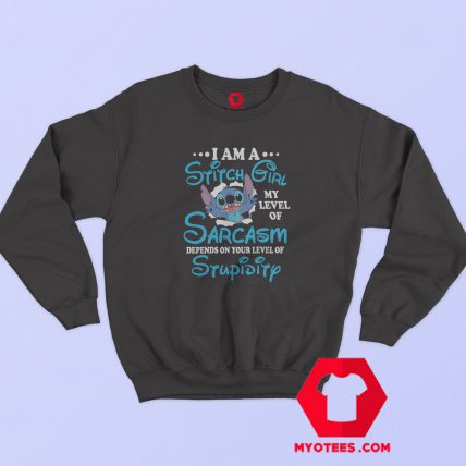 Im A Stitch Girl Funny Disney Graphic Sweatshirt