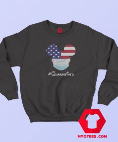 Mickey American Flag Face Mask Quarantined Sweatshirt