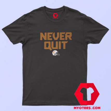 Never Quit Football Graphic T Shirt