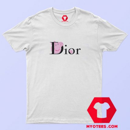 Parody Dior x Peppa Pig Funny T-Shirt Cheap | myotees.com