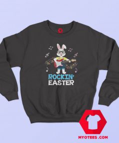 Rocking Easter Bunny Playing Guitar Sweatshirt