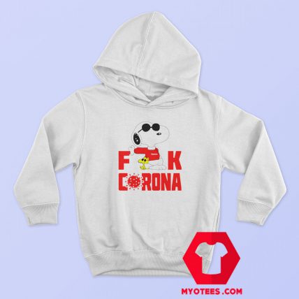 SNOOPY FUCK CORONA Graphic Hoodie