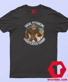 Smiling Thumbs Up Bigfoot Social Distancing T Shirt