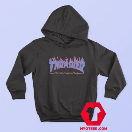 Thrasher Magazine Fire Blue Hoodie