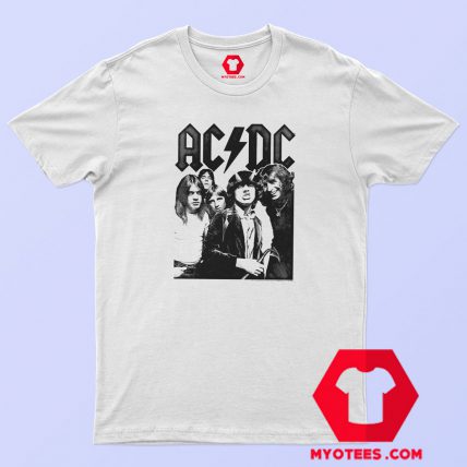 ACDC Rock Group Vintage Photo T Shirt