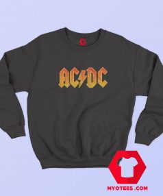 ACDC Vintage Orange Logo Metal Rock Sweatshirt