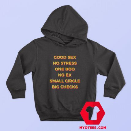 Good Sex No Stress One Boo No Ex Small Circle Hoodie