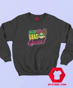 Mardi Gras Beads Girl Queen Graphic Sweatshirt