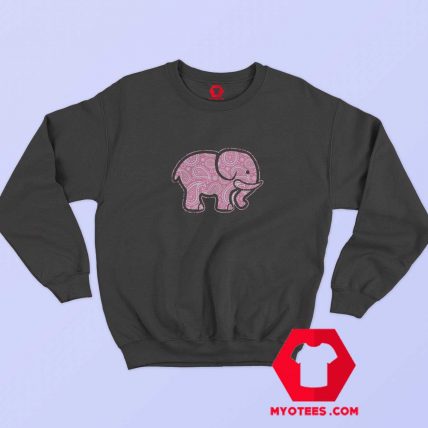 Pink Paisley Elephant Unisex Sweatshirt