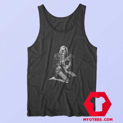 Skull Pose Marilyn Monroe Unisex Tank Top