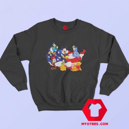 American Flag Independence Day Disney Sweatshirt