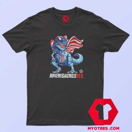 Dinosaur T Rex American Flag Unisex T shirt