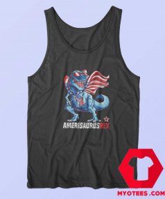 Dinosaur T Rex American Flag Unisex Tank Top