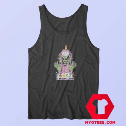 Funny Alien Unicorn Design Unisex Tank Top