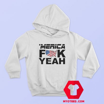 Merica Duck Yeah Flag Map Unisex Hoodie