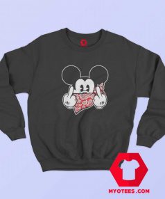 Mickey Mouse Thug Life Middle Finger Sweatshirt