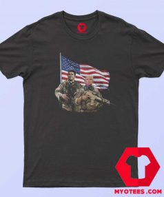 Ronald Reagan Donald Trump USA Flag T shirt