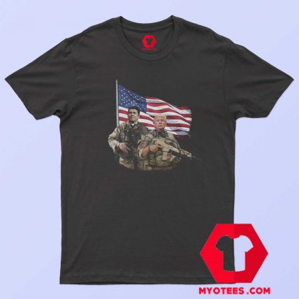 Ronald Reagan Donald Trump USA Flag T shirt