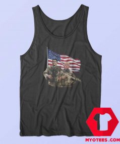 Ronald Reagan Donald Trump USA Flag Tank Top