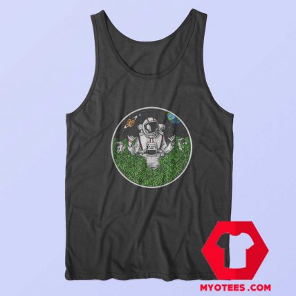 Space Astronaut Weed Stoner Marijuana Tank Top