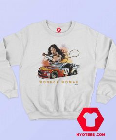 Checkered Flag White Wonder Woman Sweatshirt