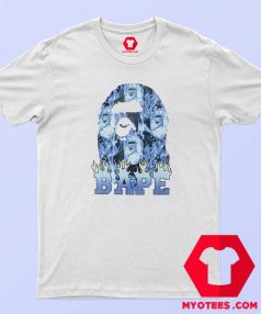 Cool A Bathing Ape Blue Flame Unisex T Shirt