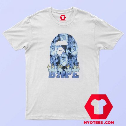 Cool A Bathing Ape Blue Flame Unisex T Shirt