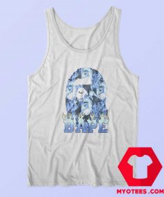 Cool A Bathing Ape Blue Flame Unisex Tank Top