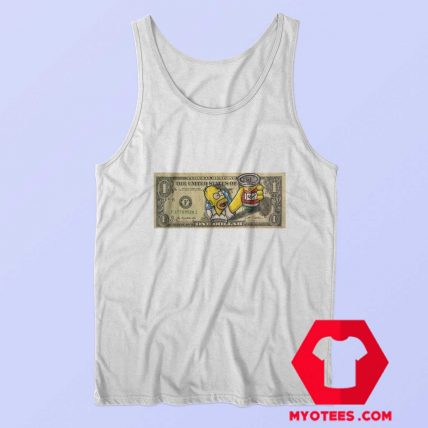 Homer Simpsons Duff One Dollar Unisex Tank Top