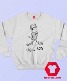 Lil Peep White Hell Boy Bart Simpson Sweatshirt