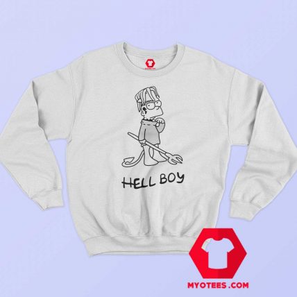 Lil Peep White Hell Boy Bart Simpson Sweatshirt