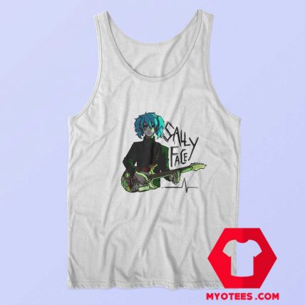 Scare Sally Face With Green Guitar Unisex Tank Top