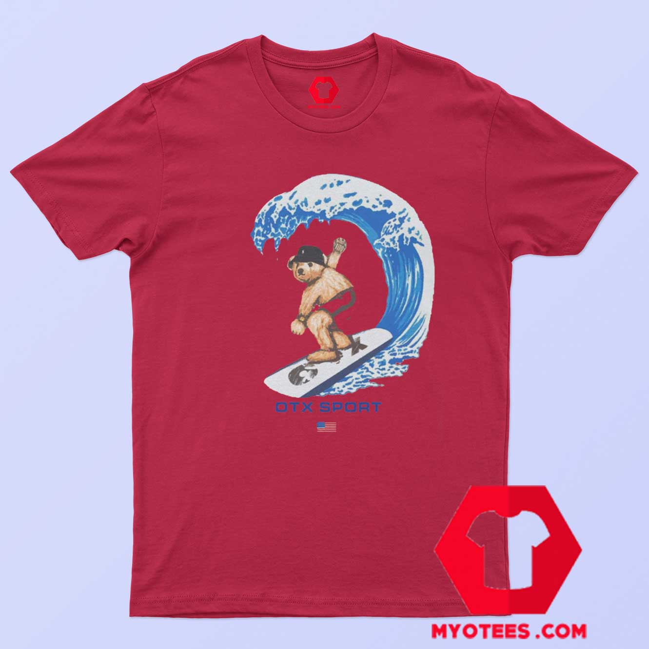 Shoreline Mafia Bear Surving Unisex T-Shirt | myotees.com