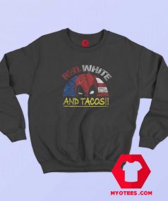 Tacos Deadpool American Flag Funny Sweatshirt