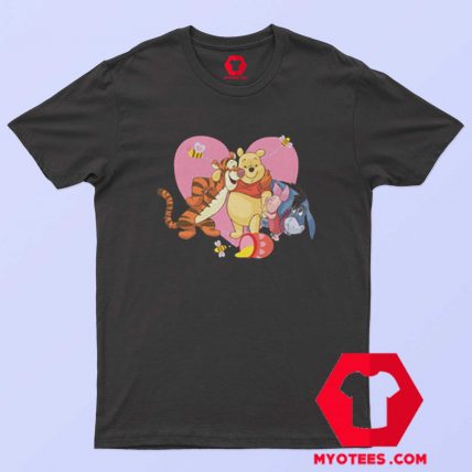 Cute Heart Love Tigger Piglet Eeyore Pooh T Shirt