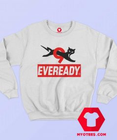 Funny Eveready Battery Cat Graphic Sweatshirt