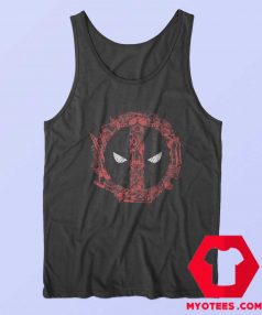 Funny Marvel Deadpool Face Icons Tank Top