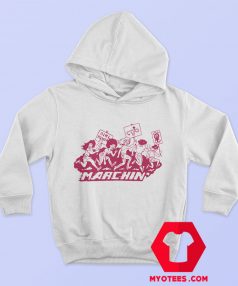 Marching Graphic Girl Power Unisex Hoodie