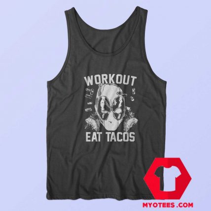 Marvel Deadpool Workout Eat Tacos Tank Top