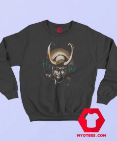 Marvel Justice Loki Smirk Close Up Sweatshirt