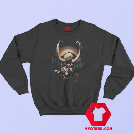 Marvel Justice Loki Smirk Close Up Sweatshirt