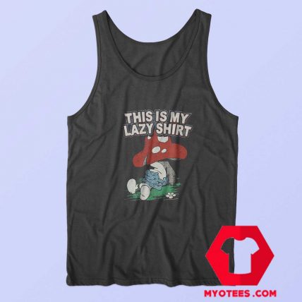 Cute Freeze The Smurfs This is My Lazy Shirt Tank Top