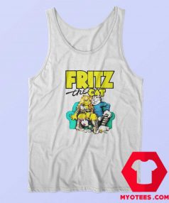 Fritz The Cat Retro Adult Cartoon Fan Tank Top